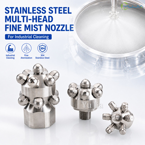 Nouvelle buse de nettoyage à brume fine en acier inoxydable 304 à 7/13 têtes, pulvérisateur multi-têtes pour le lavage de bouteilles et l'humidification - Product Image 1