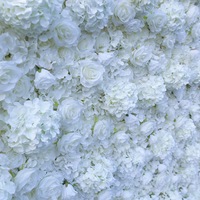 Exquisita Pared de Flores de Loto Artificial Europea en 3D y 5D, 8 pies x 8 pies, para Bodas, Fiestas, Navidad, Año Nuevo Chino, Cabina de Fotos