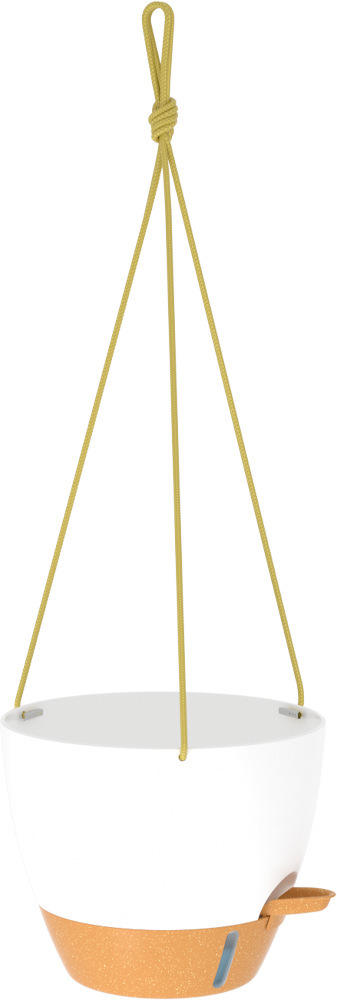 Panier suspendu classique en corde de coton blanc