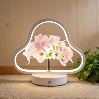 Lampe de nuit LED en forme de nuage, lampe de table décorative en forme de fleur pour chambre à coucher, salon