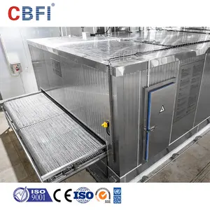 Industrial Belt Conveyor IQF Blast Freezer Tunnel Vegetable Quick Freezing Equipment CE IQF Freezing Tunnel For Sale