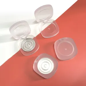 Y015 Tùy Chỉnh Blush Kem Rỗng Rõ Ràng Container Màu Đen Lớn Sang Trọng Màu Hồng Rỗng Bột Mini Rỗng Kem Blush Container