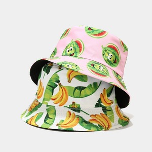 Sombrero de Pescador Reversible con Estampado de Frutas de Dibujos Animados, Personalizado, 100% Poliéster, para Exteriores, Casual, 2026 - Product Image 3