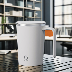 Taza de café magnética eléctrica con logotipo personalizado, taza de café de acero inoxidable, taza mezcladora portátil Vortex/agitador recargable por USB - Product Image 3