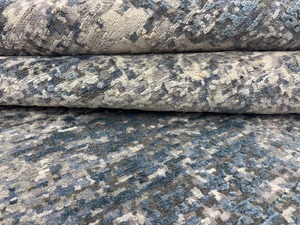 Tapis d'intérieur en laine et soie indienne fait à la main, abstrait, luxueux, à poils longs, bleu, killim, lavable, pour la maison, la chambre à coucher, le salon, l'utilisation en voiture, décoration - Product Image 2