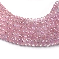 6mm-10mm perles de rondelle à facettes en Morganite naturelle pour la fabrication de collier vente chaude prix abordable pierres précieuses en vrac vente de perles