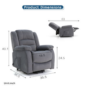 Geek sofa Elderly Medical Relax ing Fabric Power Elektrischer Lift Riser Sitz Liegestuhl mit <span class=keywords><strong>Massage</strong></span> und Wärme für Behinderte - Product Image 3