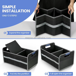 Organizer per Bagagliaio Auto SUV/Van Pieghevole Impermeabile in Oxford 600D con Scomparti Multipli e Maniglie Rinforzate - Product Image 5