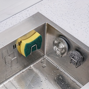 Vendita calda durevole in acciaio inossidabile multifunzionale rackundercabinet pot coperchio tagliere ganci di stoccaggio lavello spugna ganci drenanti - Product Image 6