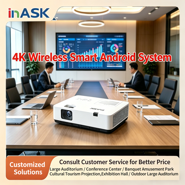 XK-K400D /Android  4K WiFi Connected Smart 3LCD Projector for Home Theater Outdoor Business&Education 4000-4500Lumens