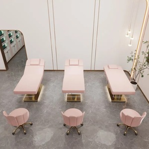 Lit de beauté électrique pour salon, en cuir synthétique, réglable en hauteur et en angle, mobilier de massage spa - Product Image 2