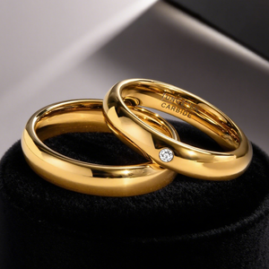 Newest Item Custom Width 24K 18K Gold Plated Tungsten Wedding <strong>Ring</strong> Gold Laser I <strong>love</strong> You Mens Tungsten <strong>Rings</strong> - Product Image 6