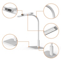 Lampe de bureau LED pliable compacte, lumière de lecture pour protéger les yeux, pour l'étude des enfants, 3 niveaux de luminosité réglables au toucher, lampe de table moderne minimaliste