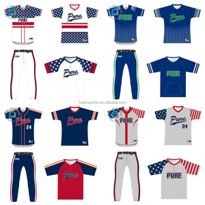 FQ CUSTOM USA Flag Baseball Suit on Filed Digital Camouflage Baseball Jersey Button Down Classic Stripes Uniforme de béisbol - Product Image 4