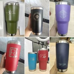 แก้วน้ำสแตนเลสสุญญากาศแบบผนังสองชั้นเคลือบสีฝุ่นขนาด 30 ออนซ์ พร้อมฝาพลาสติก แก้วสำหรับสำนักงาน - Product Image 3