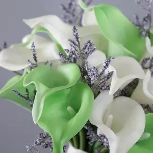 Fabrik individuelle farbige Lilienköpfe künstlicher Mini-Calla-Lilien-Glütenstrauß Großhandel