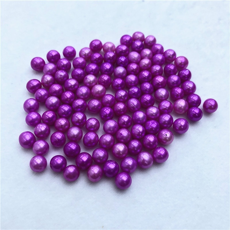 En gros 7-8mm 4a Rond Naturel D'eau Douce Perle perle Ronde Perle Colorée Pour Cages Médaillons Perle Partie