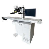 Marqueur laser à fibre optique CCD industriel avec convoyeur automatique pour la gravure et le codage par lots de métaux et de plastiques