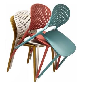 Silla de Plástico Resistente a los Rayos UV, Silla de Plástico para Exteriores con <span class=keywords><strong>Respaldo</strong></span> de Colores Brillantes, Apta para Playa, Jardín, <span class=keywords><strong>Terraza</strong></span> y Balcón - Product Image 5