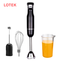 Mixeur Plongeant Électrique Multifonctionnel avec Commande par Bouton Poussoir et Lames en Acier Inoxydable