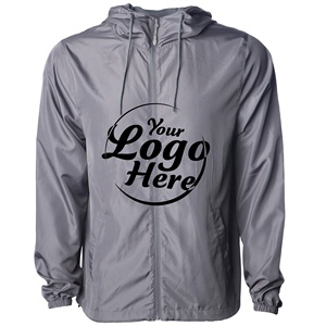 Chaqueta cortavientos para hombre en blanco personalizada cortavientos ligeros resistentes al agua para hombre - Product Image 1