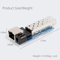 Konverter Media Mini, 10/100/1000M serat optik dengan Slot 1SFP ukuran kecil konverter serat SFP PCBA
