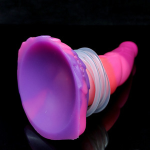 Светящийся силиконовый фаллоимитатор смешанных цветов - Product Image 3