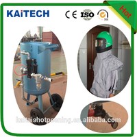 KAITECH Mini souffleur de sablage certifié CE 200L portable manuel pour ponçage, capacité de stockage de sable de 0,2 m³, 200 kg, pour la construction métallique et les bobines