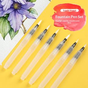 <span class=keywords><strong>Pinceau</strong></span> à <span class=keywords><strong>aquarelle</strong></span> avec poils en nylon et manche en plastique, réservoir rechargeable et embouts de <span class=keywords><strong>pinceau</strong></span> assortis - Product Image 1