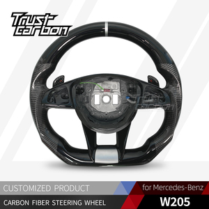 สำหรับ Mercedes-Benz 2015-2018พวงมาลัยสปอร์ตแบบคาร์บอนฟรีตามสั่ง E C S A-Class W213 <span class=keywords><strong>AMG</strong></span> W205 E63 GLS SL C43 GT S65 GLA - Product Image 2