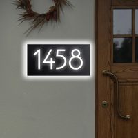 Lampes à LED personnalisées pour numéros de maison, enseignes néon solaires automatiques et étanches pour bâtiments, bars, bureaux