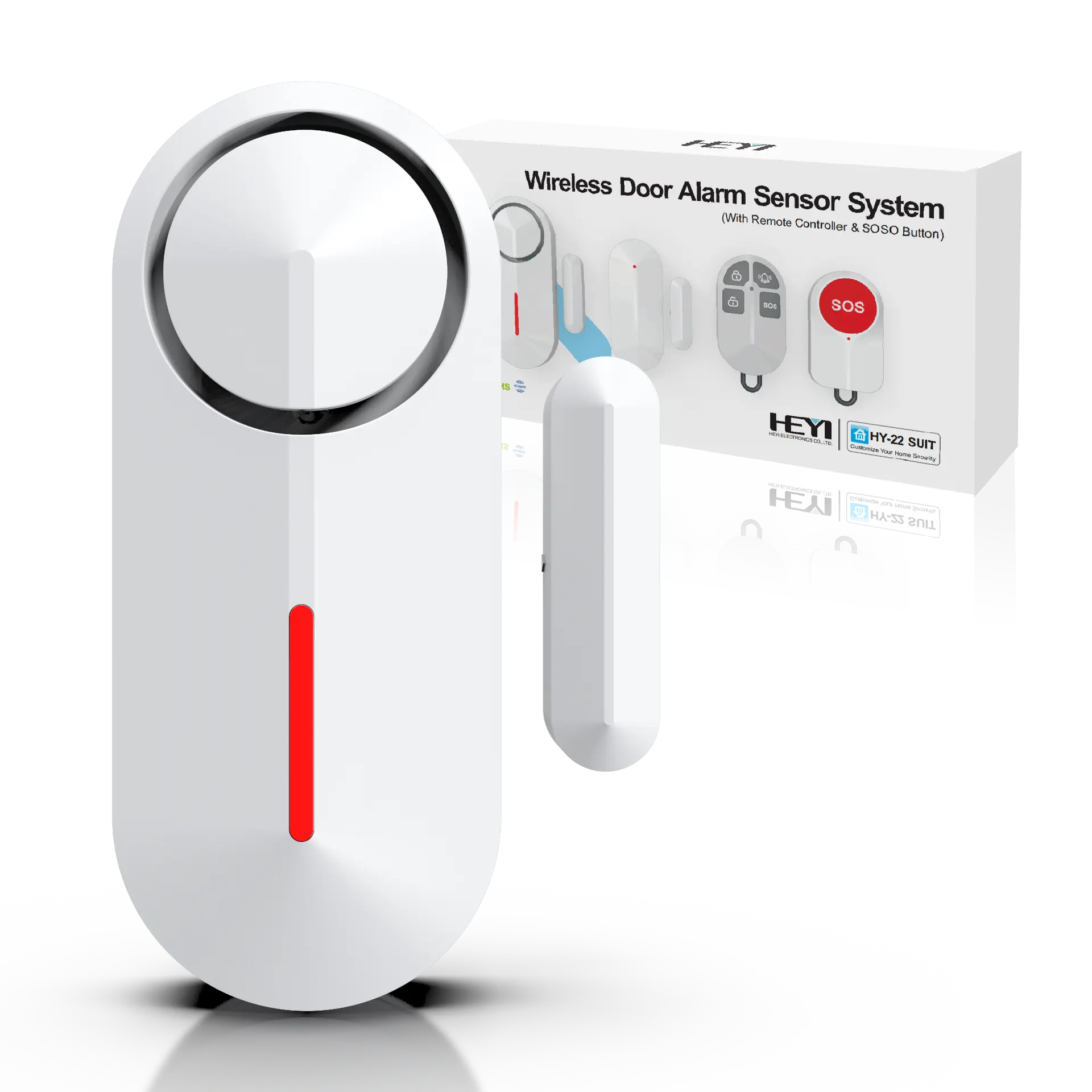 Produk laris sensor jendela pintu Zigbee nirkabel alarm pintar untuk sistem rumah pintar alarm pintu HEYI--22 plus