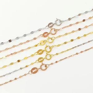 <span class=keywords><strong>Collier</strong></span> Chaîne en <span class=keywords><strong>Or</strong></span> Massif Véritable Pur 18 Carats AU750, Mode Luxe, Accessoires Bijoux Fins, pour Femmes - Product Image 1