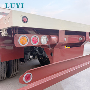 รถพ่วงพื้นเรียบสำหรับบรรทุกตู้คอนเทนเนอร์ขนาด 40 ฟุต 45 ฟุต 3 เพลา สำหรับงานหนัก ความยาว 13.6 เมตร ขาย - Product Image 5