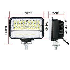 신제품 LEIMU LM-1596 48 <span class=keywords><strong>LED</strong></span> 플러드/스팟 콤보 작업등 5인치 고휘도 블랙 96W 굴삭기용 DC 12-60V 방수 헤드라이트 - Product Image 3