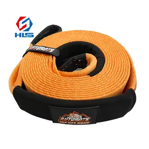 HLS 4M Heavy Duty 5Ton Câble De Remorquage De Voiture Remorquage Câble Pour Camion Snatch Récupération Sangle Cordes De Remorquage Remorque Treuil Câble Ceinture De Voiture Traction