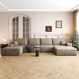 Sofá Modular en Forma de L sin Estructura, Sofá Moderno para Sala de Estar con Compresión al Vacío, Muebles con Chaise Longue Ancha - Product Image 3