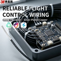 Fil de connexion industriel UL1213 isolé au PTFE, haute température 105°C, 600V, câble électrique en cuivre plaqué argent