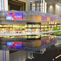 Maqueta de Edificio Comercial Personalizada en 3D, Escala 1:80, con Diseño Iluminado por LED y Materiales Personalizados para Centro Comercial