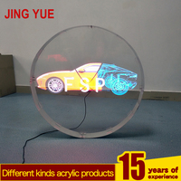 Ventilateur LED 3D holographique personnalisé en acrylique recyclable, écologique, léger et résistant à l'eau, de luxe moderne
