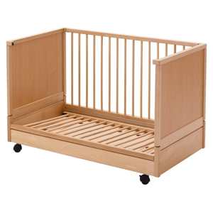 Cuna de bebé de madera maciza respetuosa con el medio ambiente para jardín de infantes, cama individual móvil de descanso para siesta para niños - Product Image 4