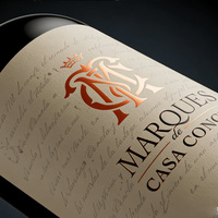 Étiquette de vin personnalisée en gros, en cuir de vachette blanc, autocollante, de luxe, en papier texturé, gaufrée, avec dorure à chaud
