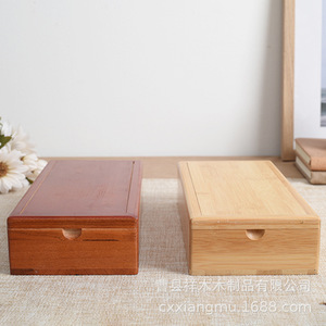 Caja de Almacenamiento de Bambú Rectangular Hecha a Mano para Joyería, Relojes y Gafas - Product Image 1