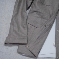 Veste safari unisexe en cachemire gris, tissu italien LP, col montant, fermeture éclair sur le devant, blazer décontracté, hiver, doublure en polaire ODM