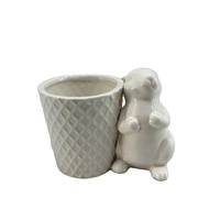 2023 lapin de pâques en céramique pot de jardin