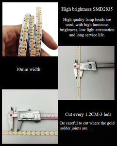 Dc12v 24V SMD2835 LED Strip 120LED/M 240 LED/M 8mm 10mm chiều rộng 3000K 4000K 6500K IP20 IP67 LED dải ánh sáng cho ánh sáng Trần - Product Image 3