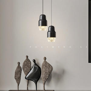 Lámpara Colgante de Cobre y Acrílico de un Solo Cabezal para Habitación de Hotel, Dormitorio, Sala de Estar, Pared de Fondo, Mesita de Noche - Product Image 1