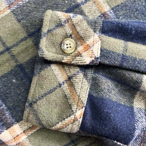 <span class=keywords><strong>Giacca</strong></span> da uomo in flanella <span class=keywords><strong>verde</strong></span> per l'inverno calda primavera OEM/ODM due tasche con Logo frontale in poliestere - Product Image 4