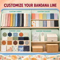 Bandana triangulaire en coton imprimé personnalisé pour animaux de compagnie, avec emballage sur mesure pour les commandes de distributeurs