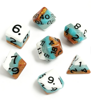 Jeu de dés polyédriques DND, 7 pièces, dés en silicone à bords pointus, taille 16 mm, mélange de 3 couleurs, pour jeux de société Dungeons & Dragons